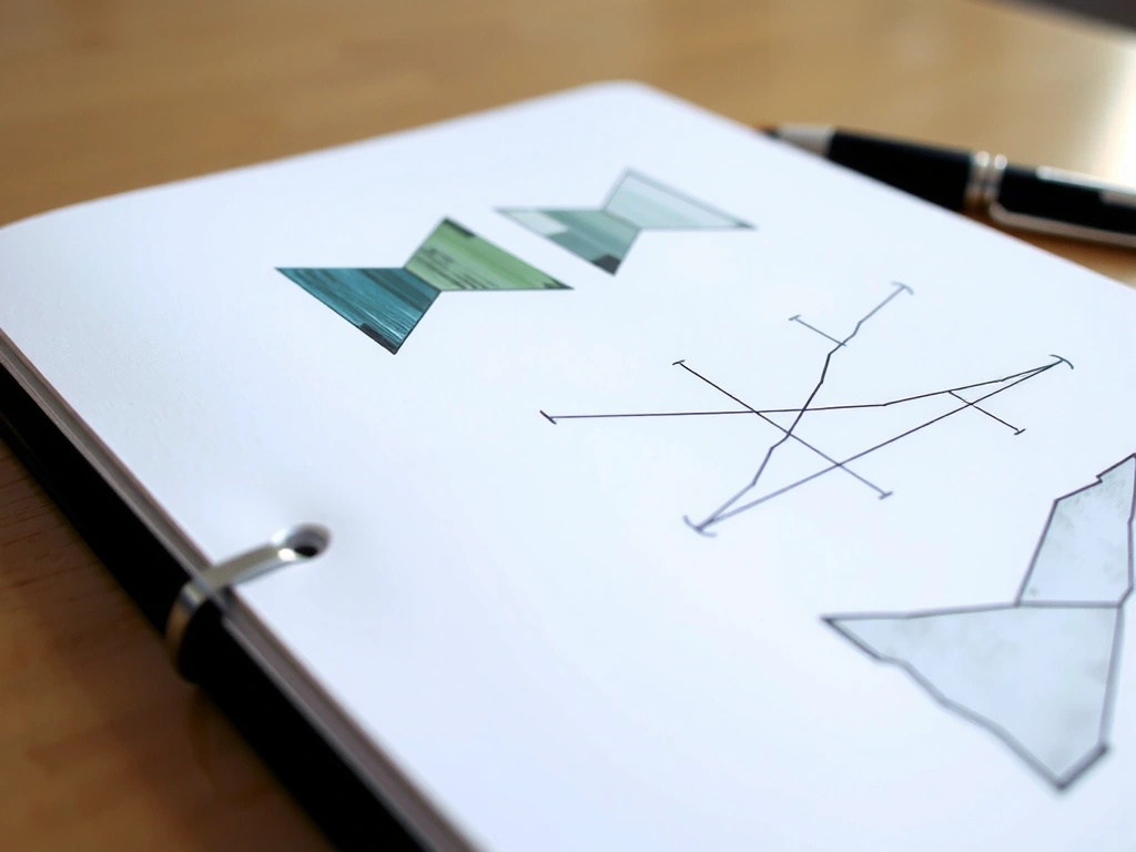 Studio sketchbook showing technical notes