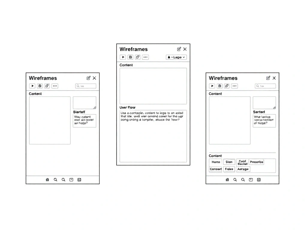 Wireframe planning stages